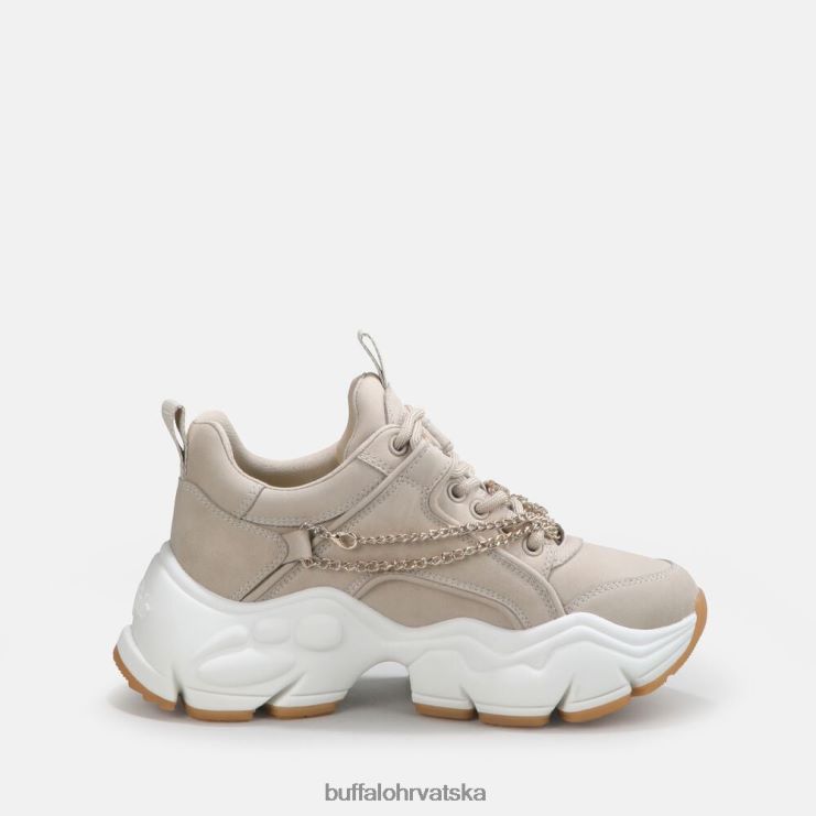 bež sa zlatnim lancem Buffalo binary chain trainer low vegan |tenisice TDD6T348